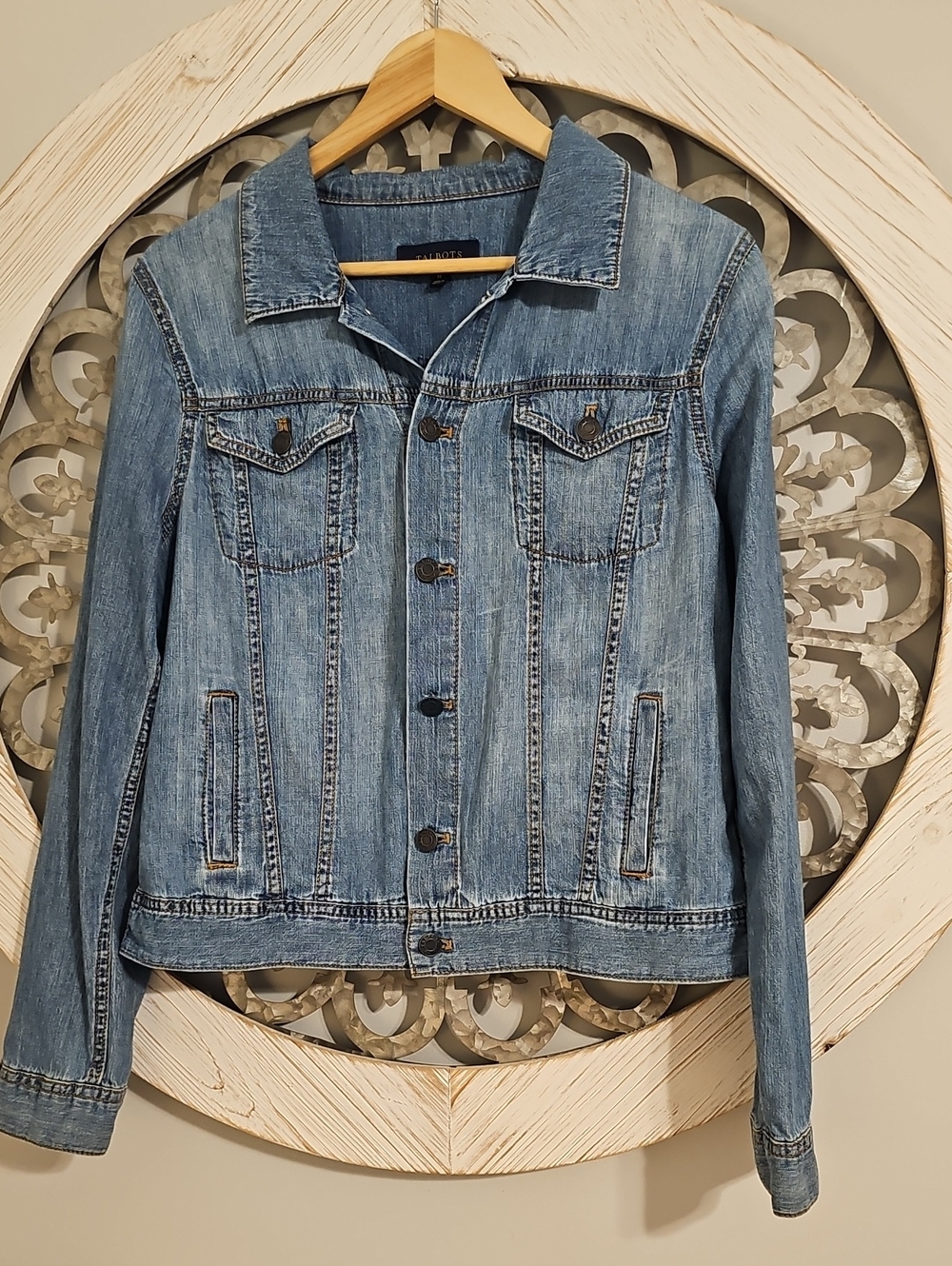 Talbots Medium Wash Blue Denim Jacket